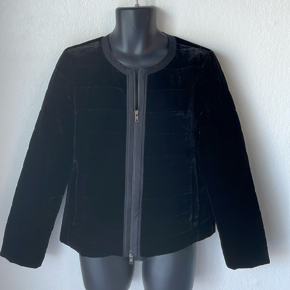 Eileen Fisher‎ Silk and Velvet Jacket